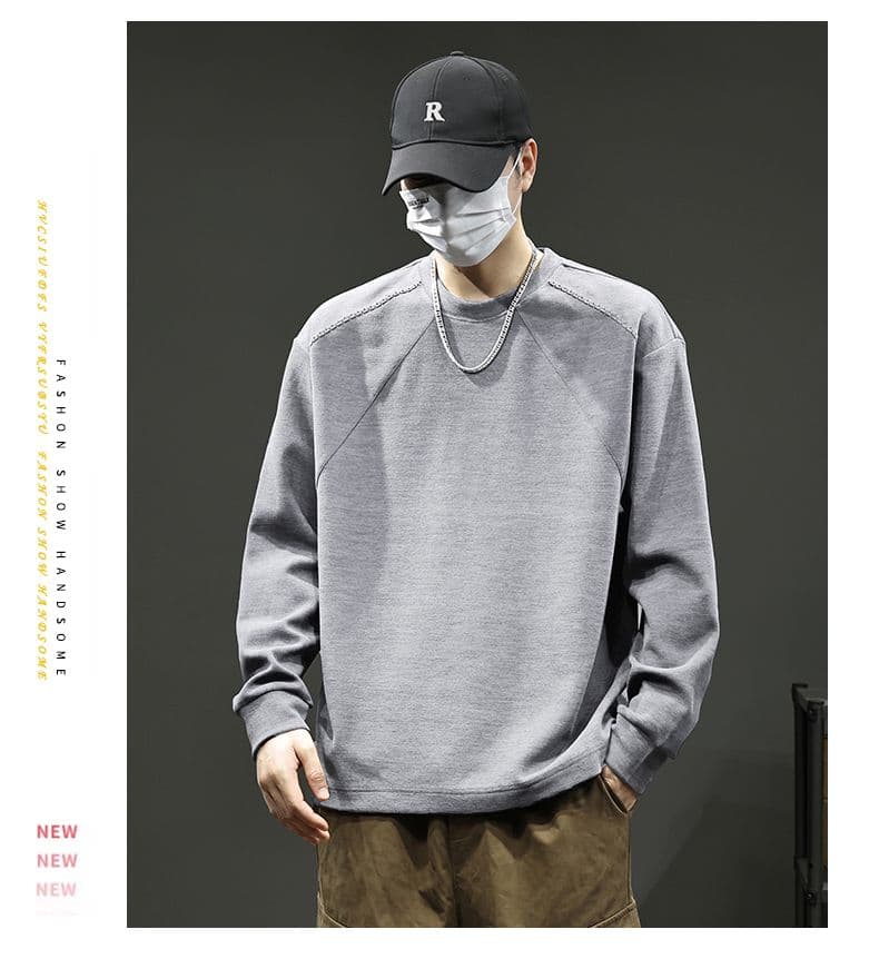 실사 2026 가을 겨울 새로운 후드티 남자 고밀도 프로 피부 터치 부드러운 찹쌀 아니요 넥타이 피부 통기성 편안함 티셔츠 상세 이미지 14