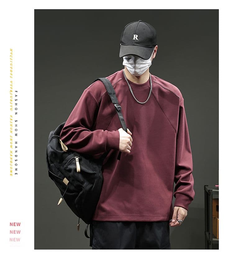 실사 2026 가을 겨울 새로운 후드티 남자 고밀도 프로 피부 터치 부드러운 찹쌀 아니요 넥타이 피부 통기성 편안함 티셔츠 상세 이미지 19
