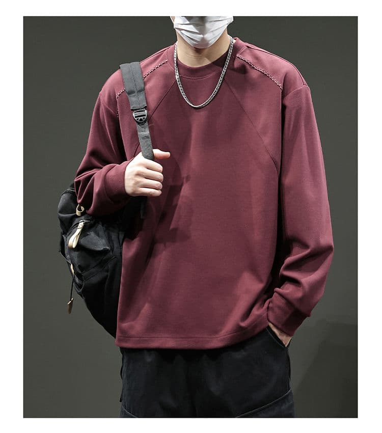 실사 2026 가을 겨울 새로운 후드티 남자 고밀도 프로 피부 터치 부드러운 찹쌀 아니요 넥타이 피부 통기성 편안함 티셔츠 상세 이미지 21