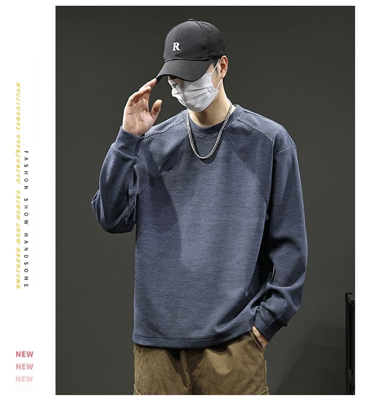 실사 2026 가을 겨울 새로운 후드티 남자 고밀도 프로 피부 터치 부드러운 찹쌀 아니요 넥타이 피부 통기성 편안함 티셔츠 상세 이미지 24