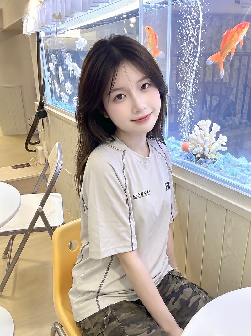 경관 그림 230 크 순면 반팔 티셔츠 여성 의류 여름 새로운 한 부서 중간 길이 루즈핏 디자인 센스 라운드 넥 맨위 상세 이미지 14