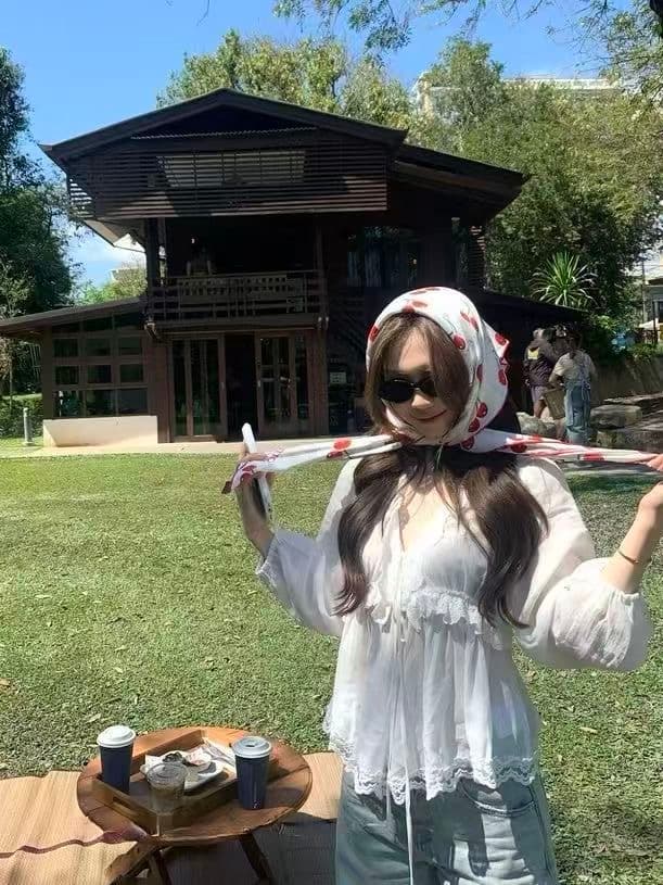 있음 선적 마이크로 ~을 통해 프랑스식 셔츠 디자인 센스 V넥 레이스 조각 자외선 차단 오픈 가디건 긴팔 맨위 품격 상세 이미지 7