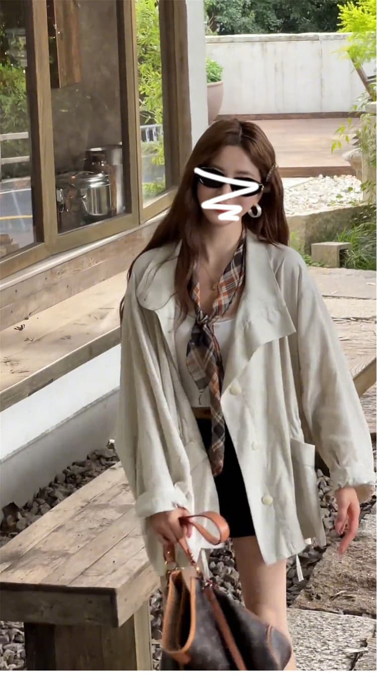 한 부서 이른 가을 재킷 얇은 스타일 바람막이 2026 새로운 올해 인기 폭발 그레이트 봐. 의류 작은 키 가을 이미지 3