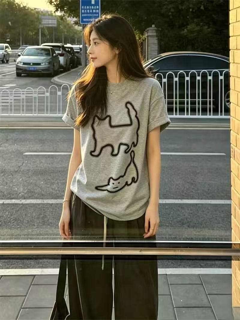 조수 브랜드 반팔 셔츠 여성 여름 디자인 센스 작은 대중 프랑스식 Chic 레트로 chic 홍콩 느낌 맨위 이미지 2