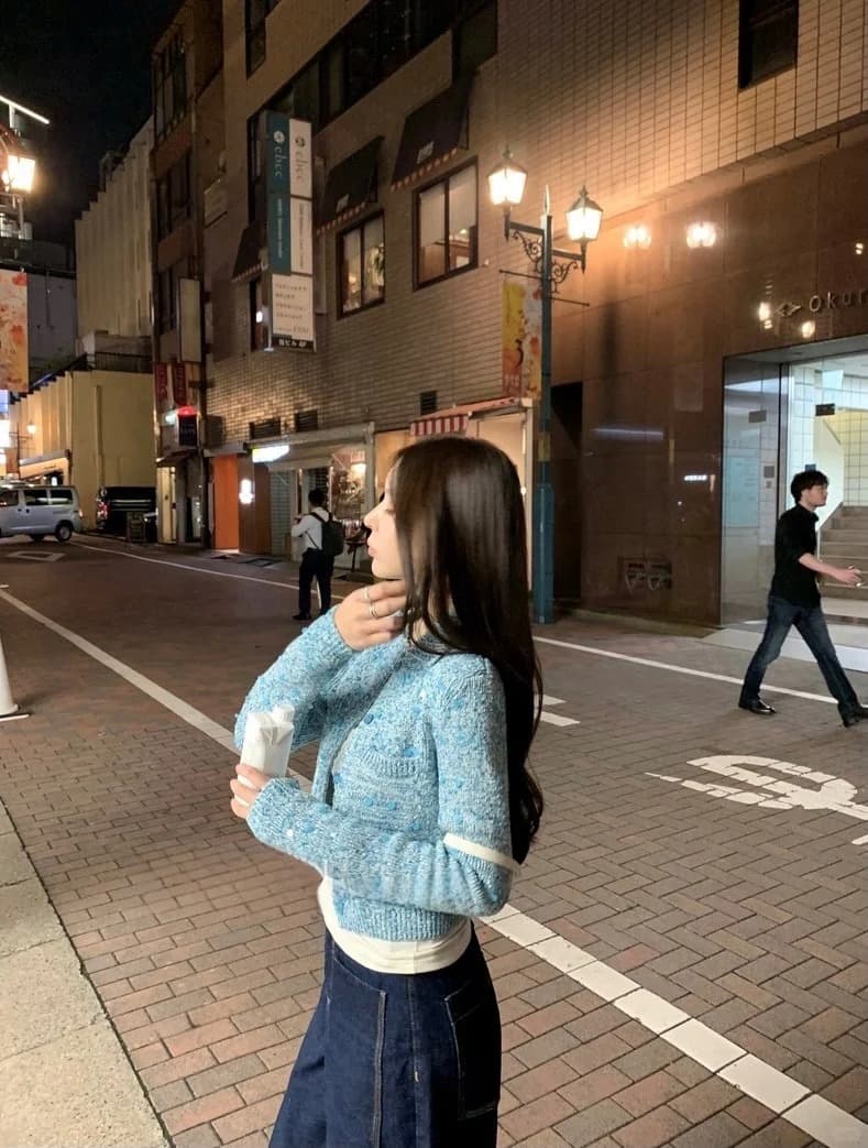작은 샤넬 스타일 니트 오픈 가디건 여성 코트 봄 가을 외출용 스웨터 작은 키 몸매 가꾸기 슬림해 보이는 쇼트 스타일 긴팔 맨위 상세 이미지 1