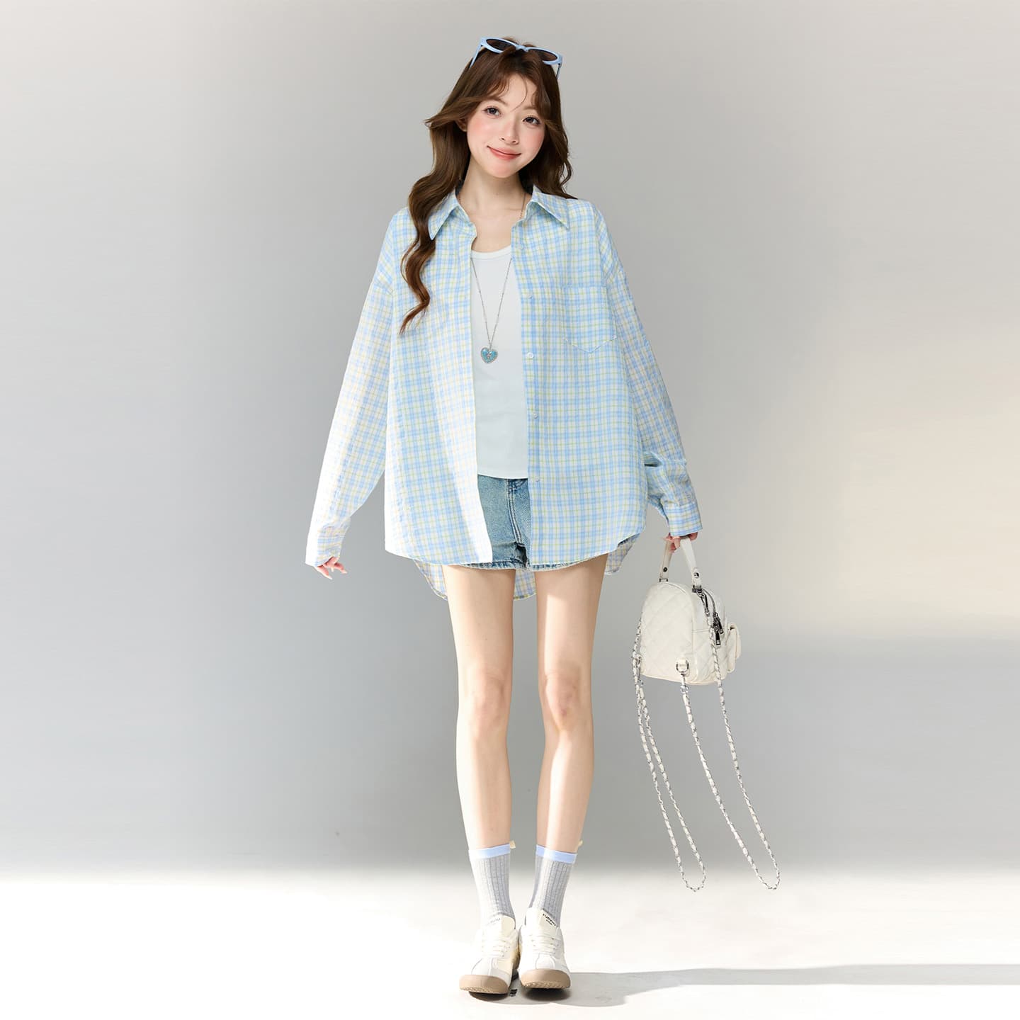 실사 정가 한 부서 화이트 u 칼라 긍정적 인 어깨 반팔 티셔츠 여성 여름 몸매 가꾸기 슬림해 보이는 핫걸 허리 수축 기초 맨위 상세 이미지 3