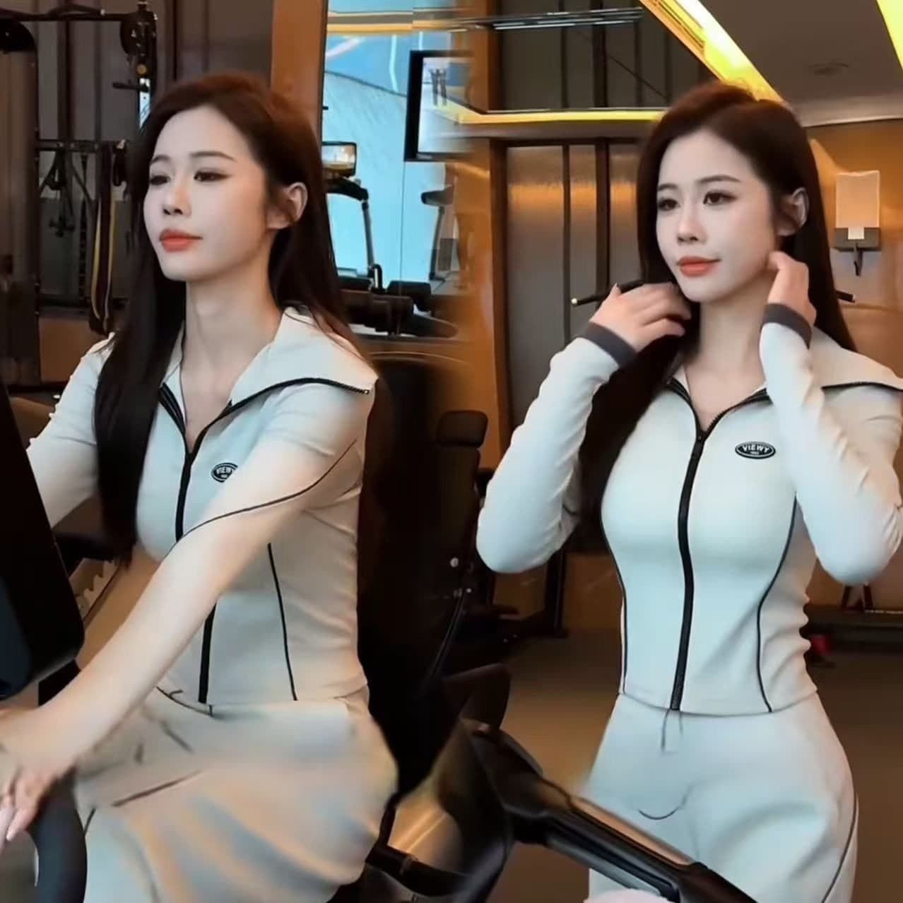캐주얼 스포츠 슈트 여성 2026 봄 새로운 고급 유럽 상품 조수 브랜드 맨위 와이드 레그 팬츠 투피스 세트 936 이미지 5