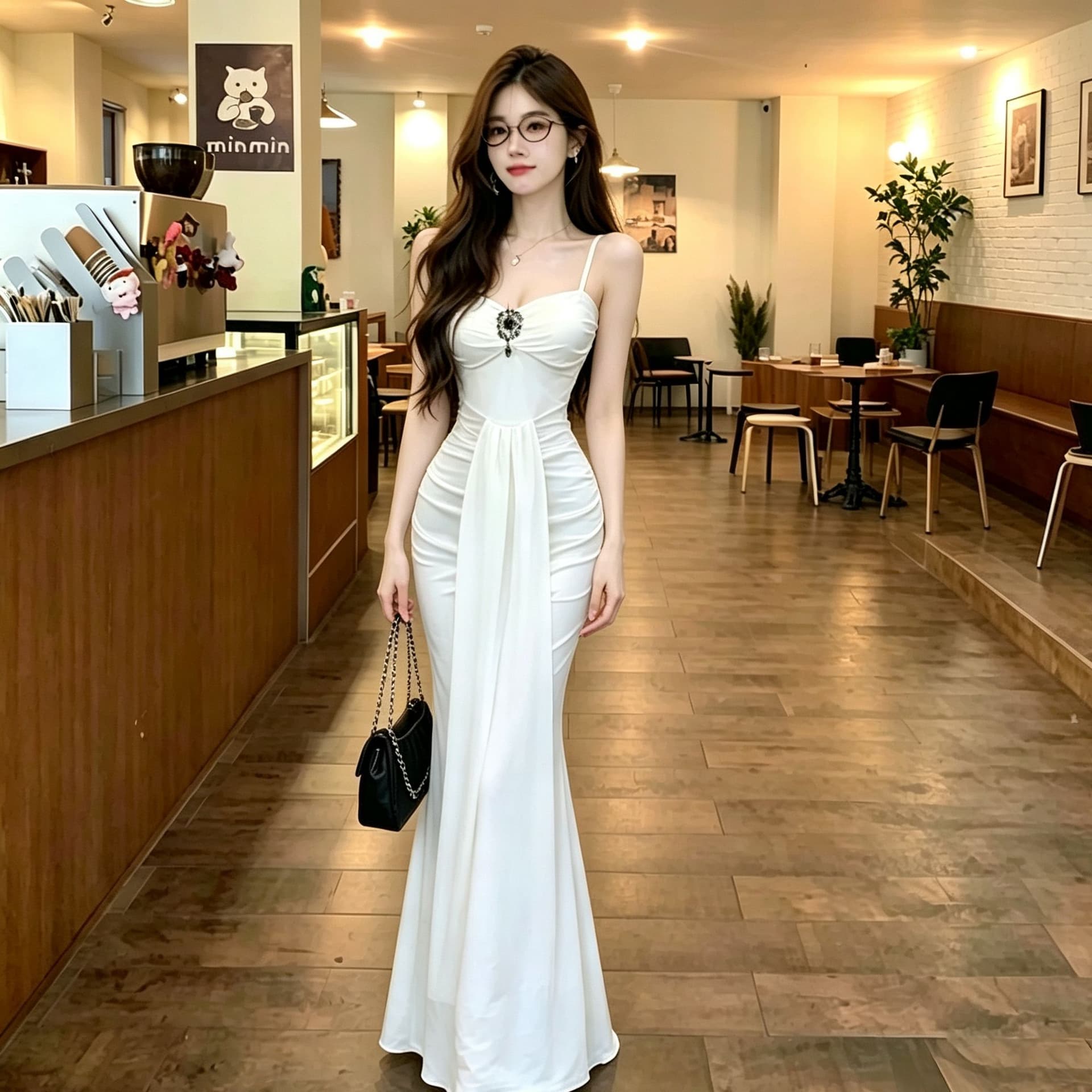 순수한 욕망 섹시함 슬립 인어 꼬리 롱 스커트 여성 몸매 가꾸기 허리 수축 주름 슬림해 보이는 품격 이브닝 드레스 롱 코트 드레스 상세 이미지 1