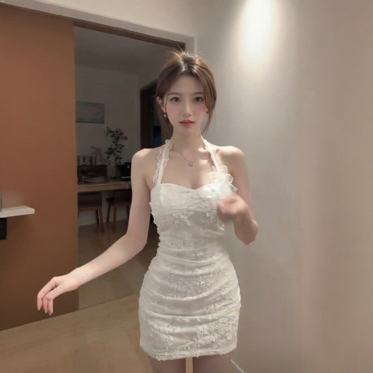 순수한 욕망 착용 가져 가라. 고유 한 슈퍼 잘 생긴 ~ 중 행침 목 몸매 가꾸기 타이트 스커트 미니 스커트 휴가 바람 슬립 드레스 2026 여름 상세 이미지 3
