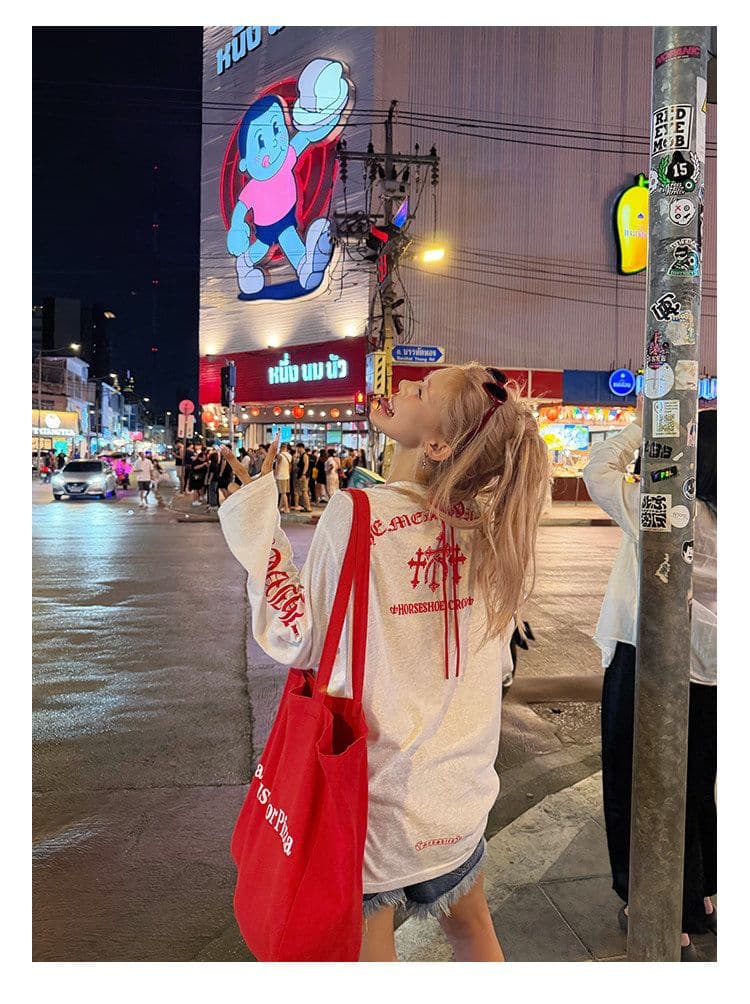 눈꽃 면 자외선 차단 의류 얇은 스타일 긴팔 블라우스 여름 알파벳 긴팔 마이크로 ~을 통해 자외선 차단 블라우스 상세 이미지 1