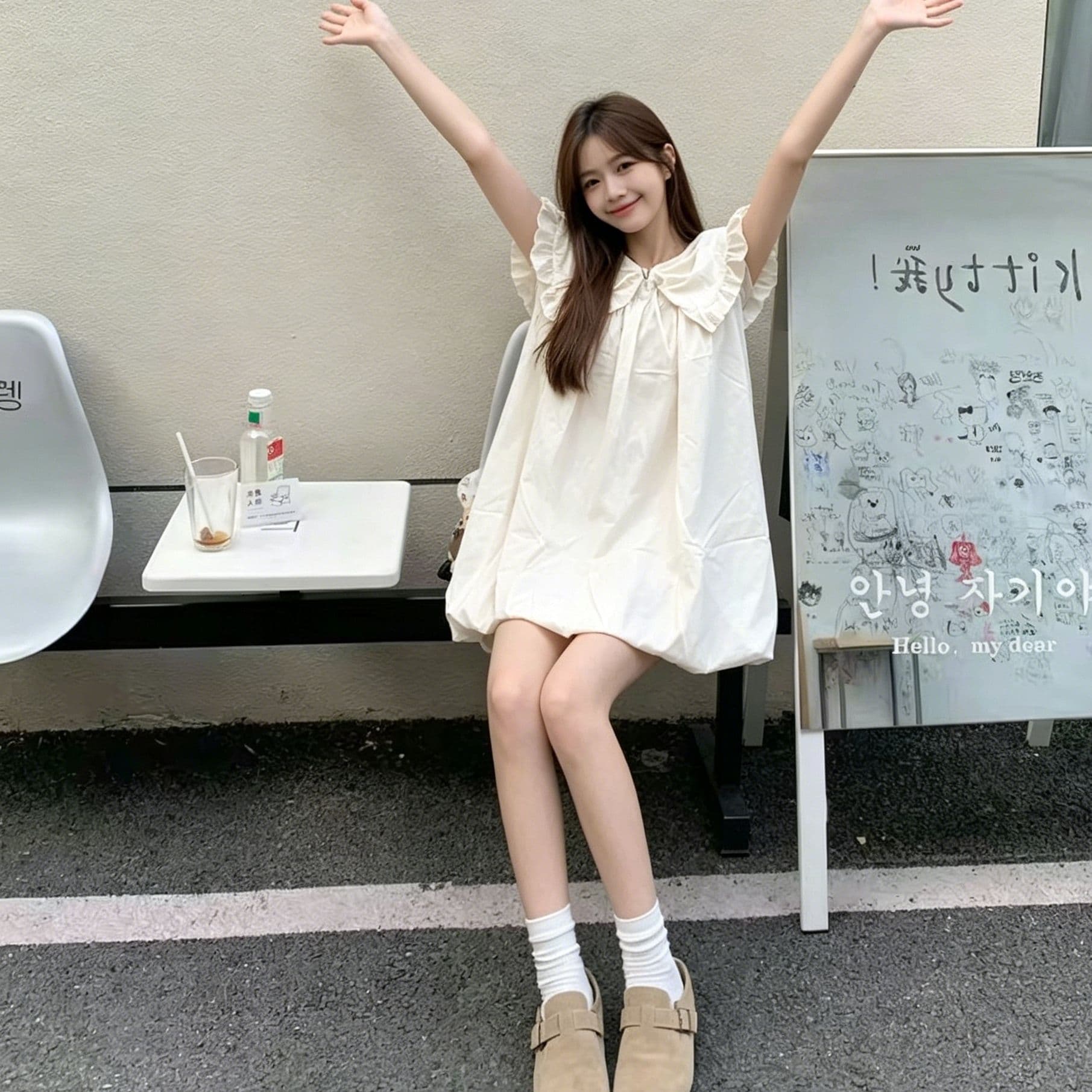 아메리칸 레트로 핫걸 체크무늬 7부 바지 여성 여름 루즈핏 느긋한 주름 다용도 넓은 다리 캐주얼 반바지 바지 상세 이미지 1
