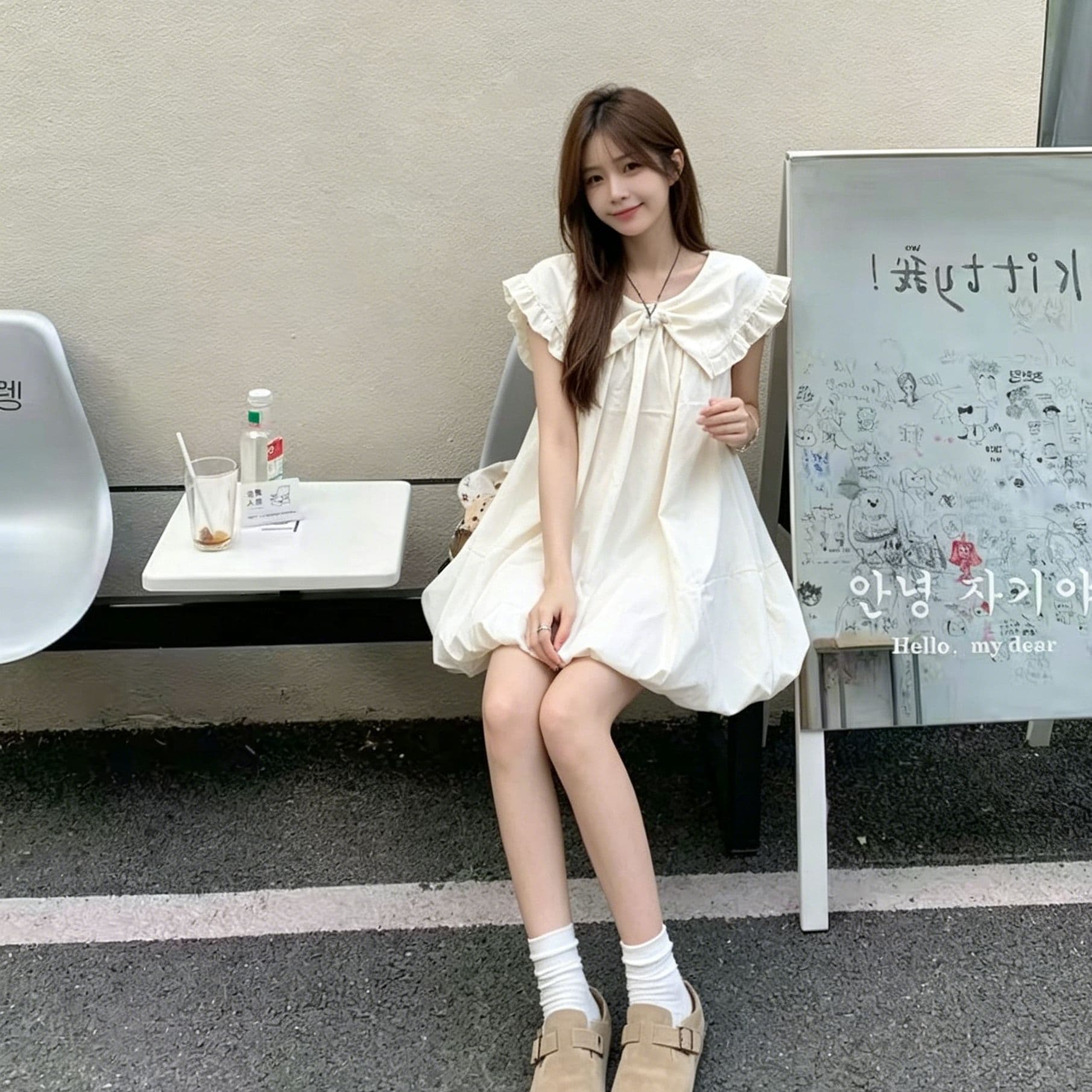 아메리칸 레트로 핫걸 체크무늬 7부 바지 여성 여름 루즈핏 느긋한 주름 다용도 넓은 다리 캐주얼 반바지 바지 상세 이미지 3