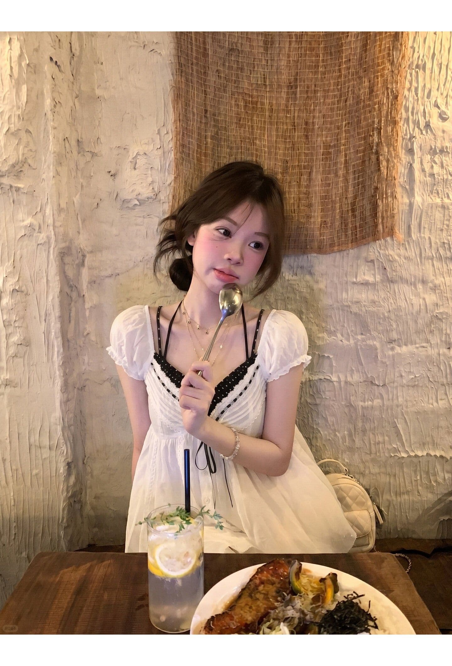 s-2xl 레이스 나비 매듭 반팔 인형 여성 셔츠 여름 슬립 스택 착용 아름다운 페이크 레이어드 맨위 상세 이미지 4