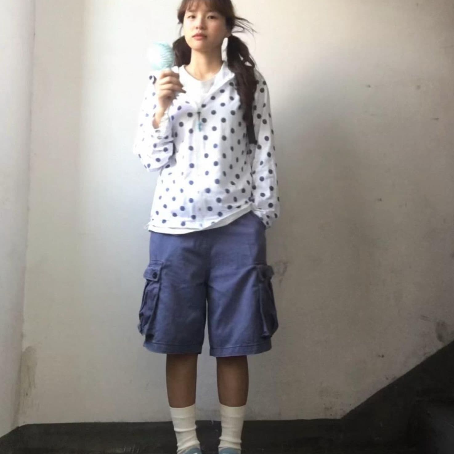 원본 솜씨 순면 대나무 마디 면 자외선 차단 블라우스 여성 상세 이미지 5