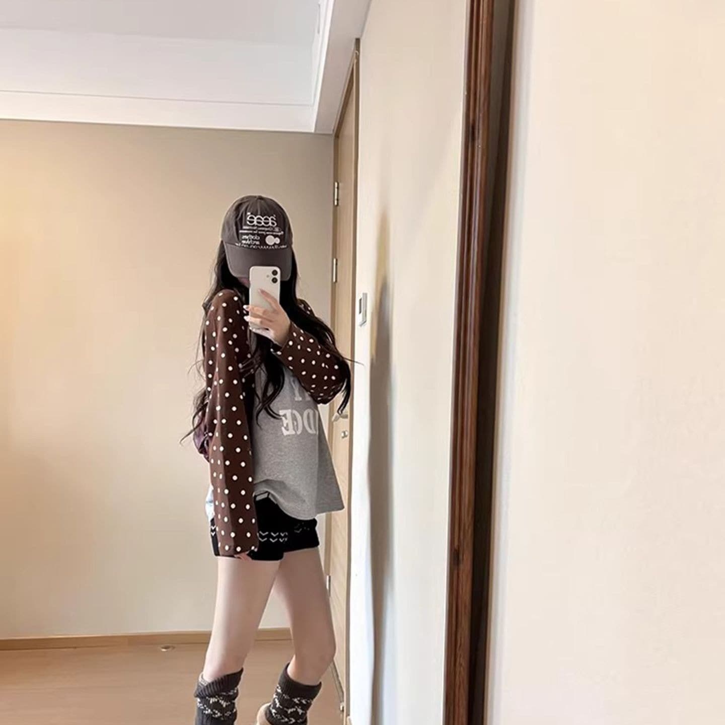 원본 솜씨 19 지점 220 그램 순면 긴팔 티셔츠 여성 이미지 5