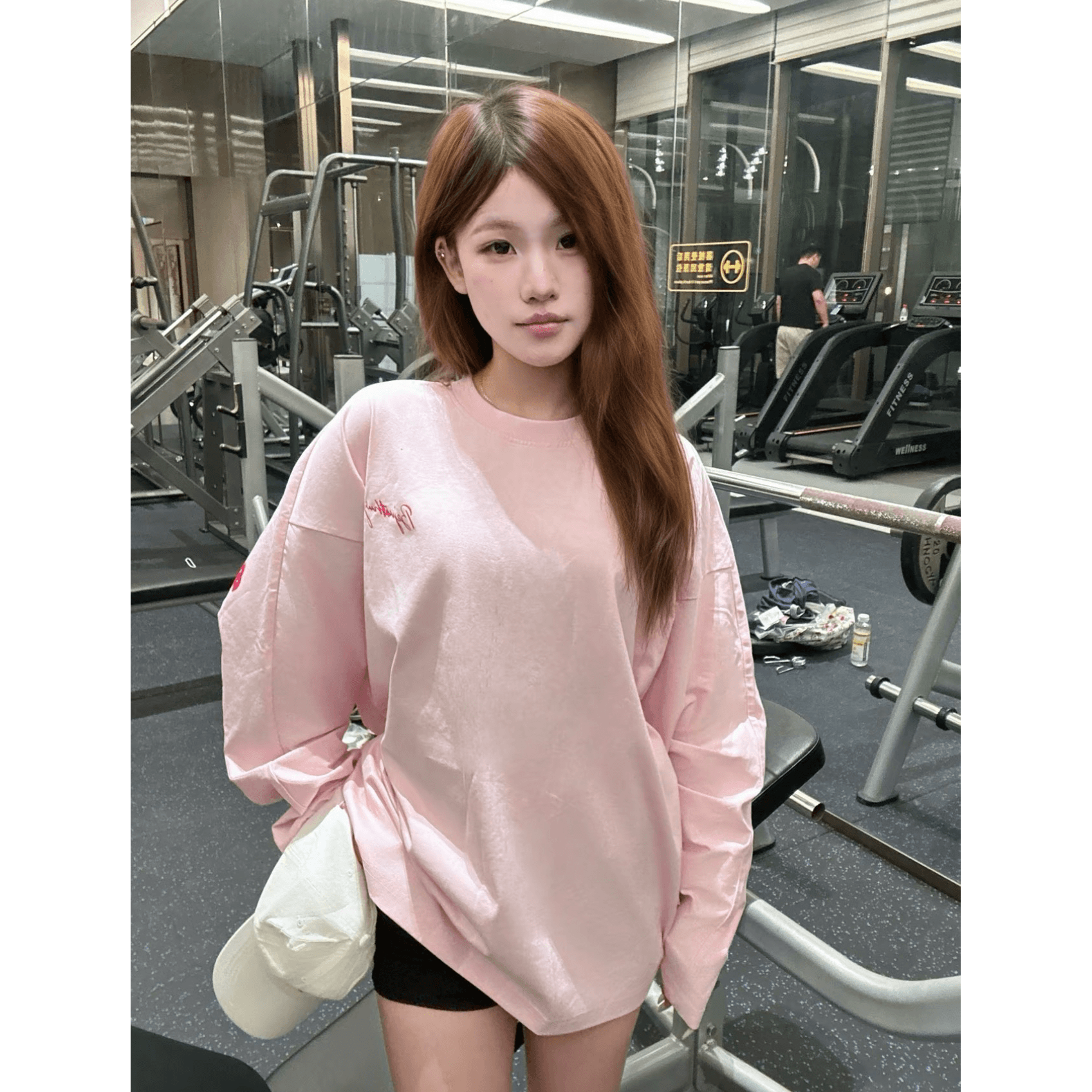 원본 솜씨 순면 220 그램 긴팔 티셔츠 여성 이미지 5