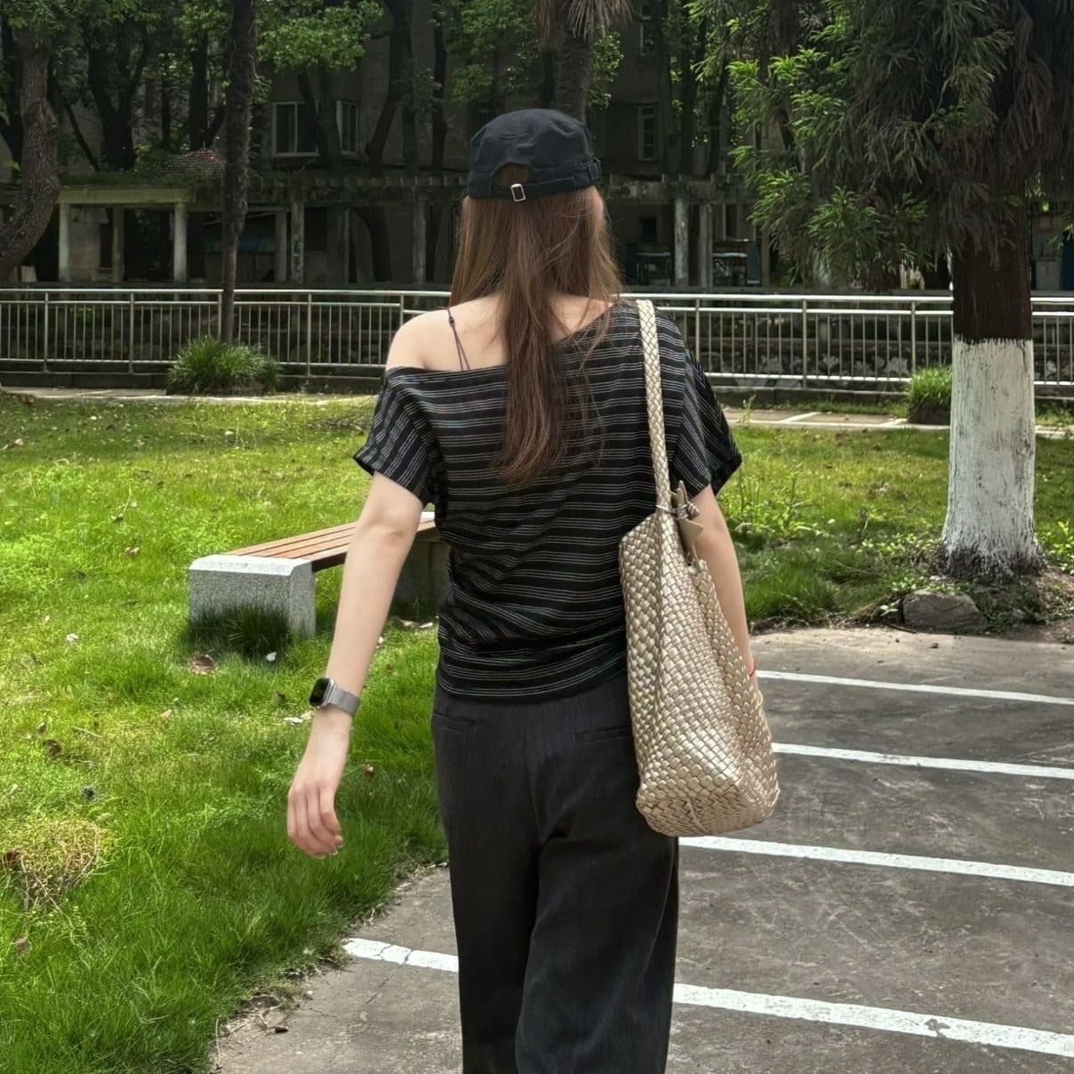 원본 컬러 짜임 원단 원본 것 페이크 레이어드 반팔 티셔츠 상세 이미지 5