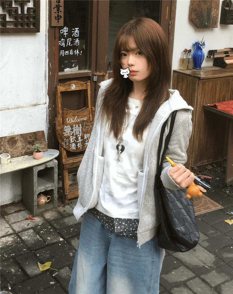 순수한 Mianhua 면 가을 겨울 오픈 가디건 몸매 가꾸기 쇼트 스타일 재킷 맨위 털이 있고 두꺼운 후드 티 스웨터 여성 상세 이미지 5