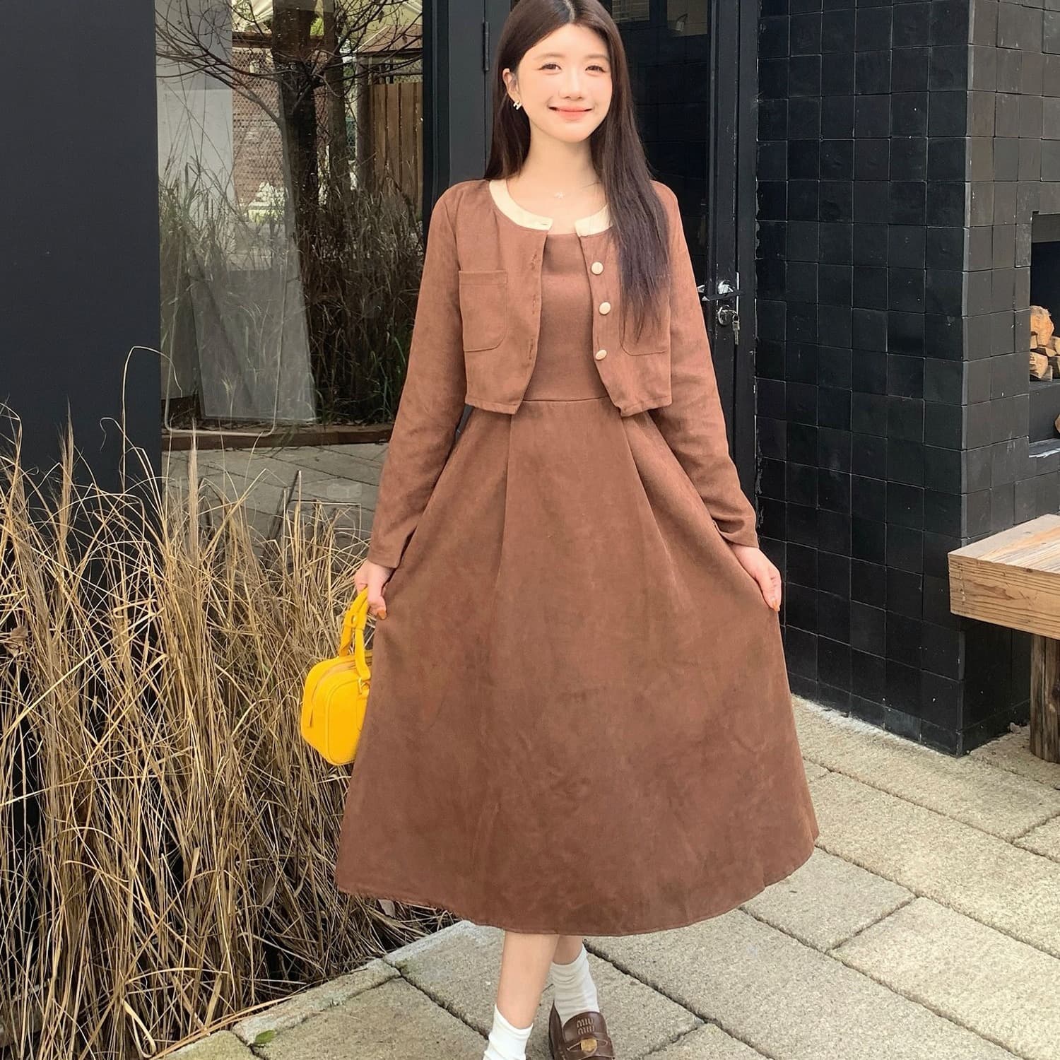 빅 사이즈 고급 센스 외국 가스 연령 감소 패션 품격 슬림해 보이는 다용도 캐주얼 드레스 상세 이미지 5