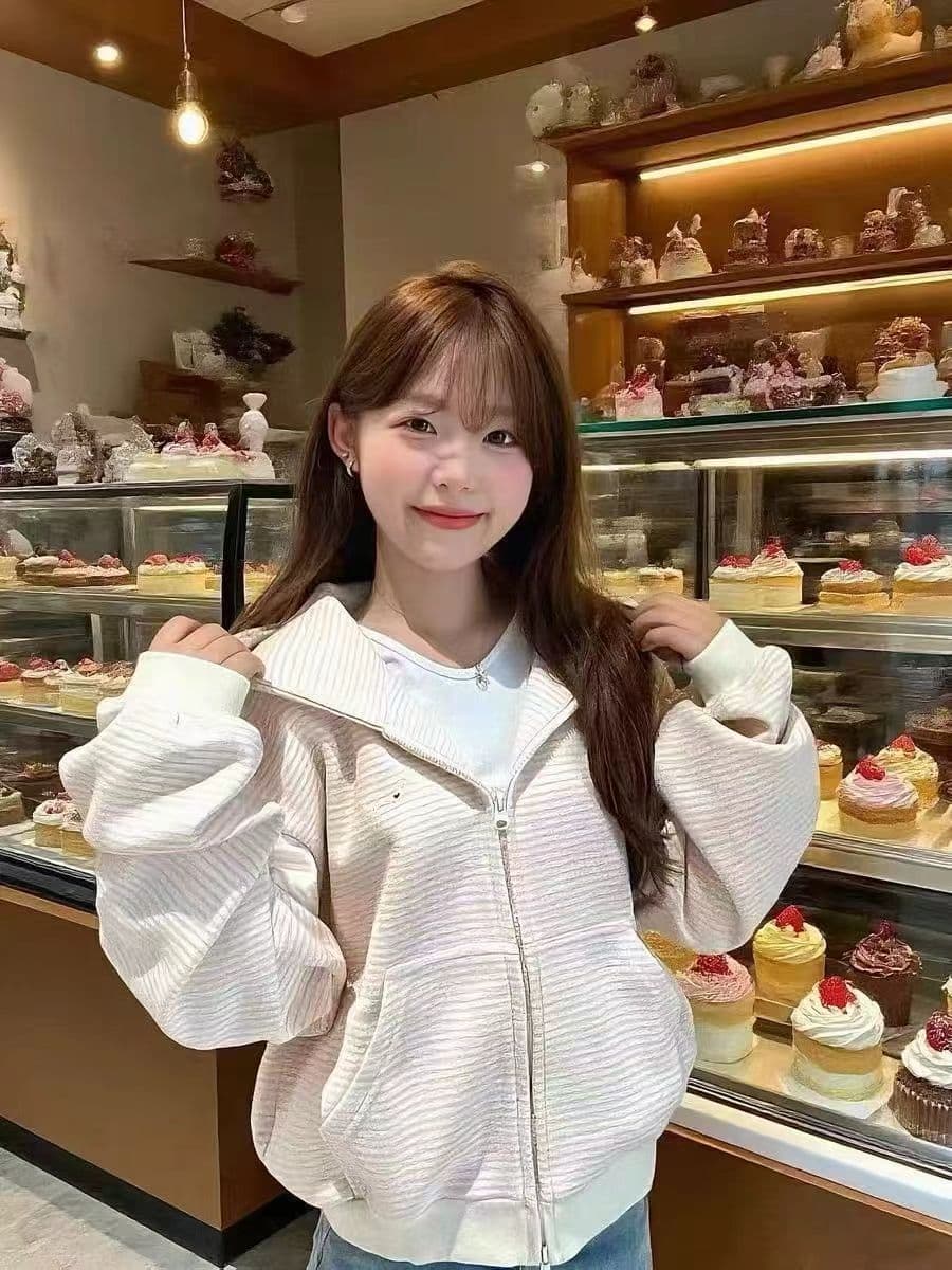얇은 스타일 털이 있는 원본 솜씨 후아 면 복합 후드 재킷 긴팔 후드티 상세 이미지 3