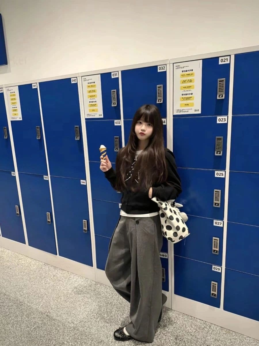 후아 면 복합 레트로 별 프린트 스탠드 칼라 오픈 가디건 후드티 달콤한 차가운 캐주얼 기초 재킷 여성 이미지 2