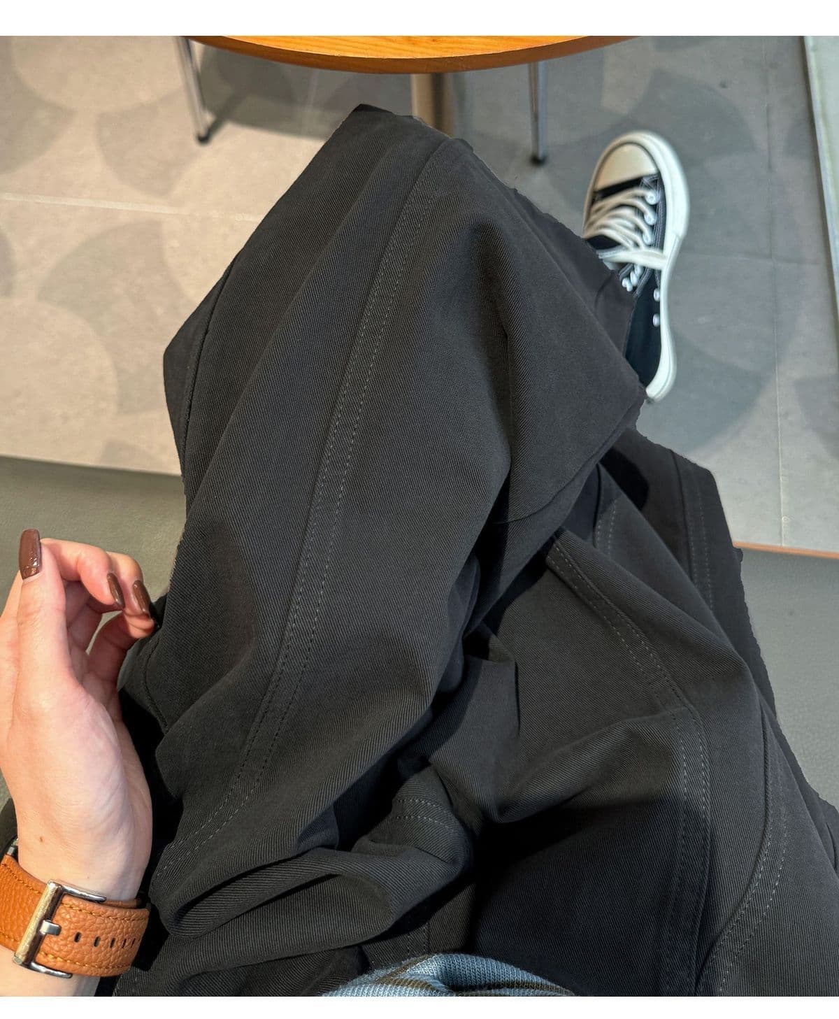 일본식 어두운 회색 캐주얼 넓은 다리 모통이 칼 바지 여성 여름 새로운 루즈핏 하이웨이스트 슬림해 보이는 마이크로 폭탄 속도 건조한 캐주얼 바지 상세 이미지 10