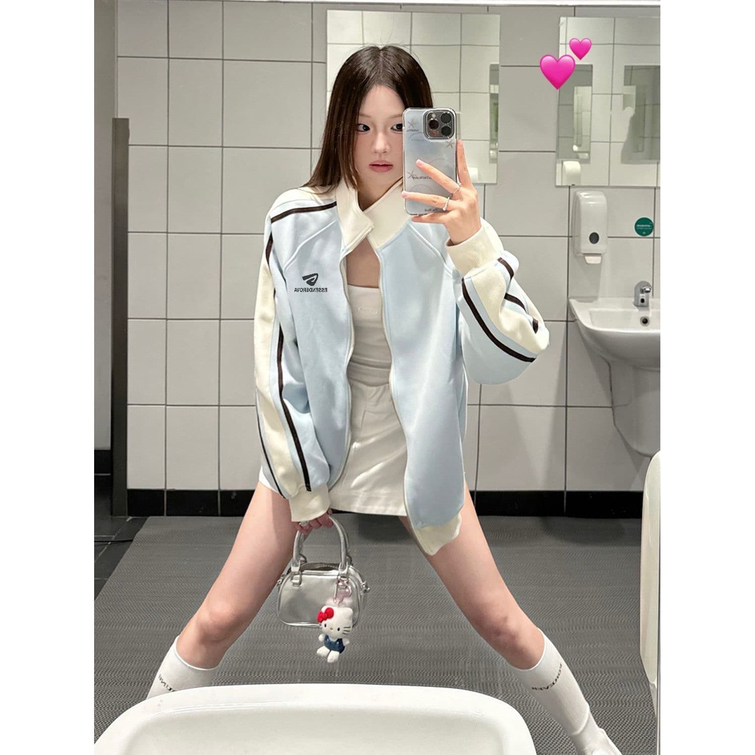 얇은 스타일 털이 있는 백금 지퍼 원본 솜씨 순수한 Mianhua 면 복합 긴팔 후드티 재킷 이미지 5