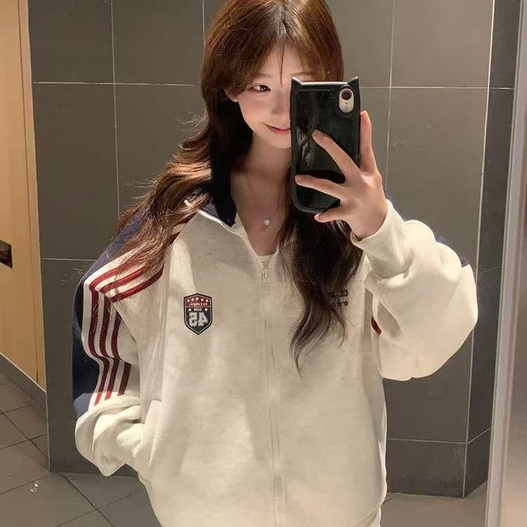 얇은 스타일 털이 있는 원본 솜씨 순수한 Mianhua 면 복합 후드티 여성 이미지 4