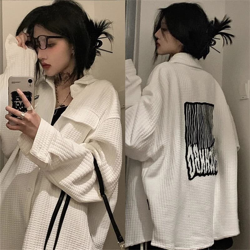 원본 것 새로운 가을 전단 표준 광저우 열세 개 vibe 후드티 여성 가을 oversize 여성 코트