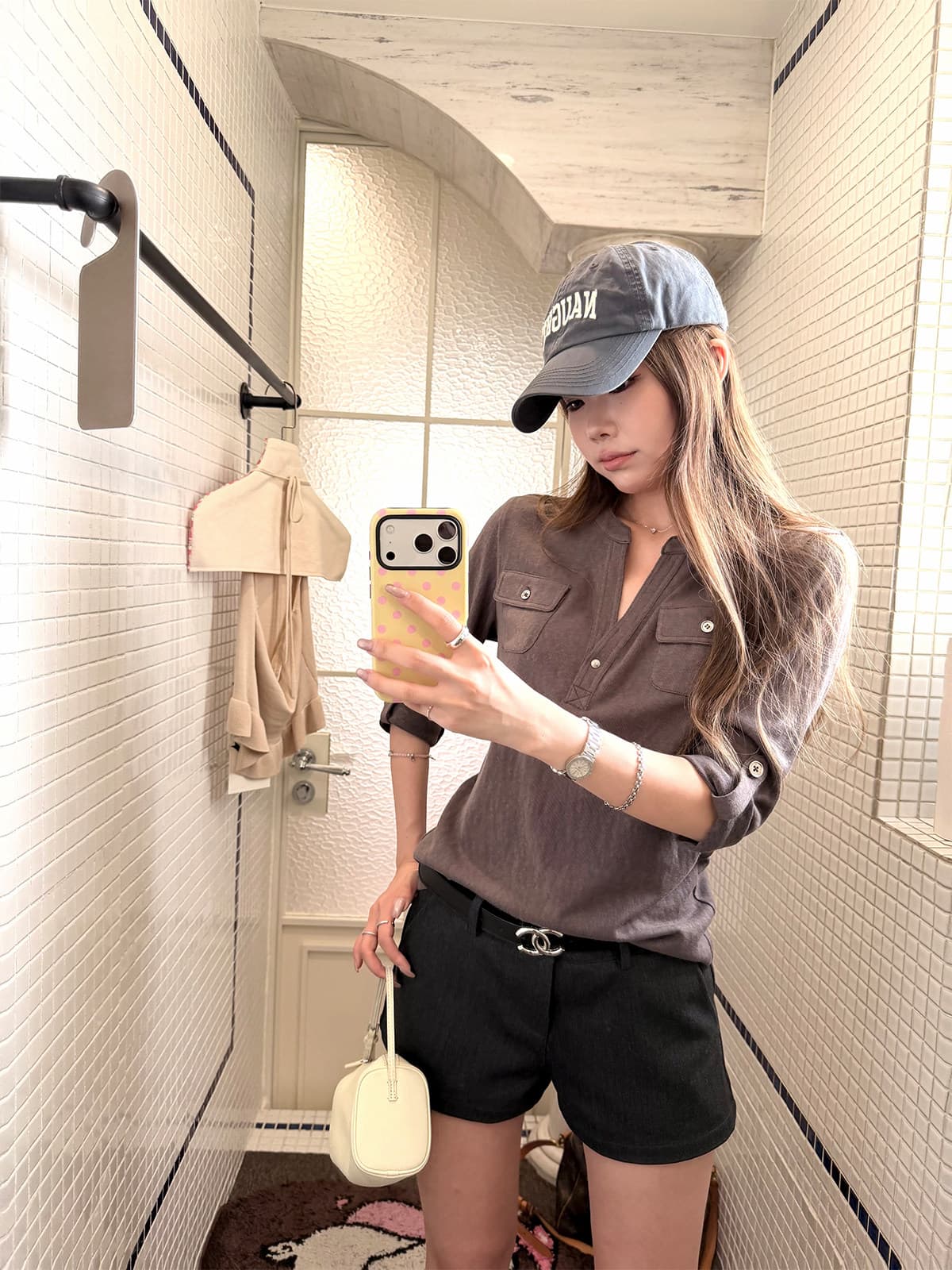 눈꽃 면 느슨함 basic 현재 문제 높음 비율 부드럽다 면 편안함 통기성 중간 소매 티셔츠 여성 상세 이미지 28
