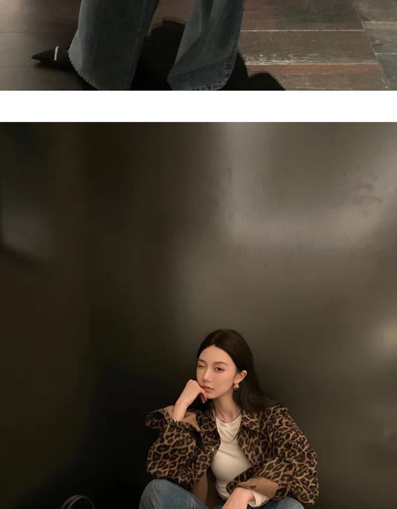 원본 원단 에디션 모양 좋은 느낌 긍정적 인 아메리칸 레오파드 무늬 셔츠 재킷 가을 빅 사이즈 긴팔 루즈핏 맨위 상세 이미지 4