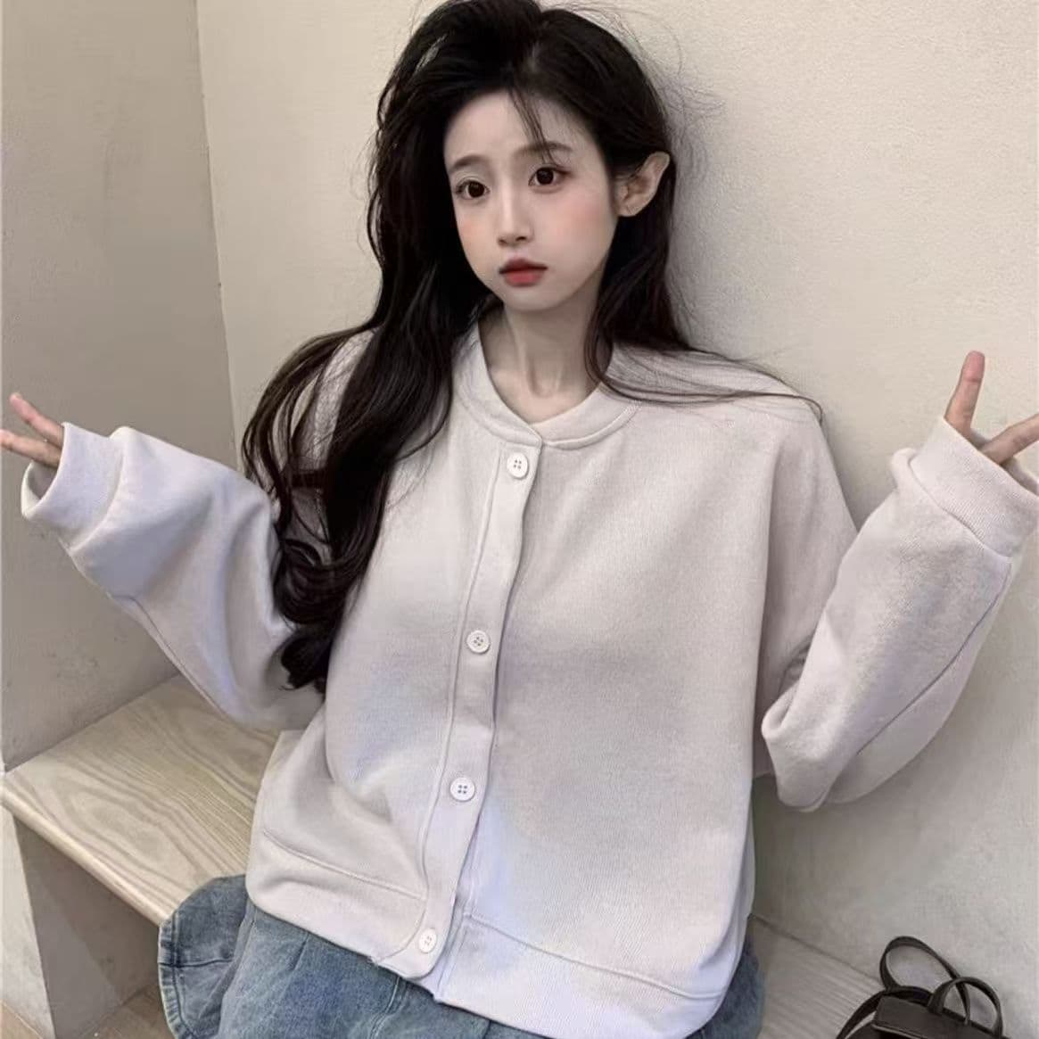 남자 바 면 새로운 단추 패션 트렌드 디자이너 섹션 재킷 남녀 다용도 루즈핏 캐주얼 야구 유니폼 상세 이미지 3