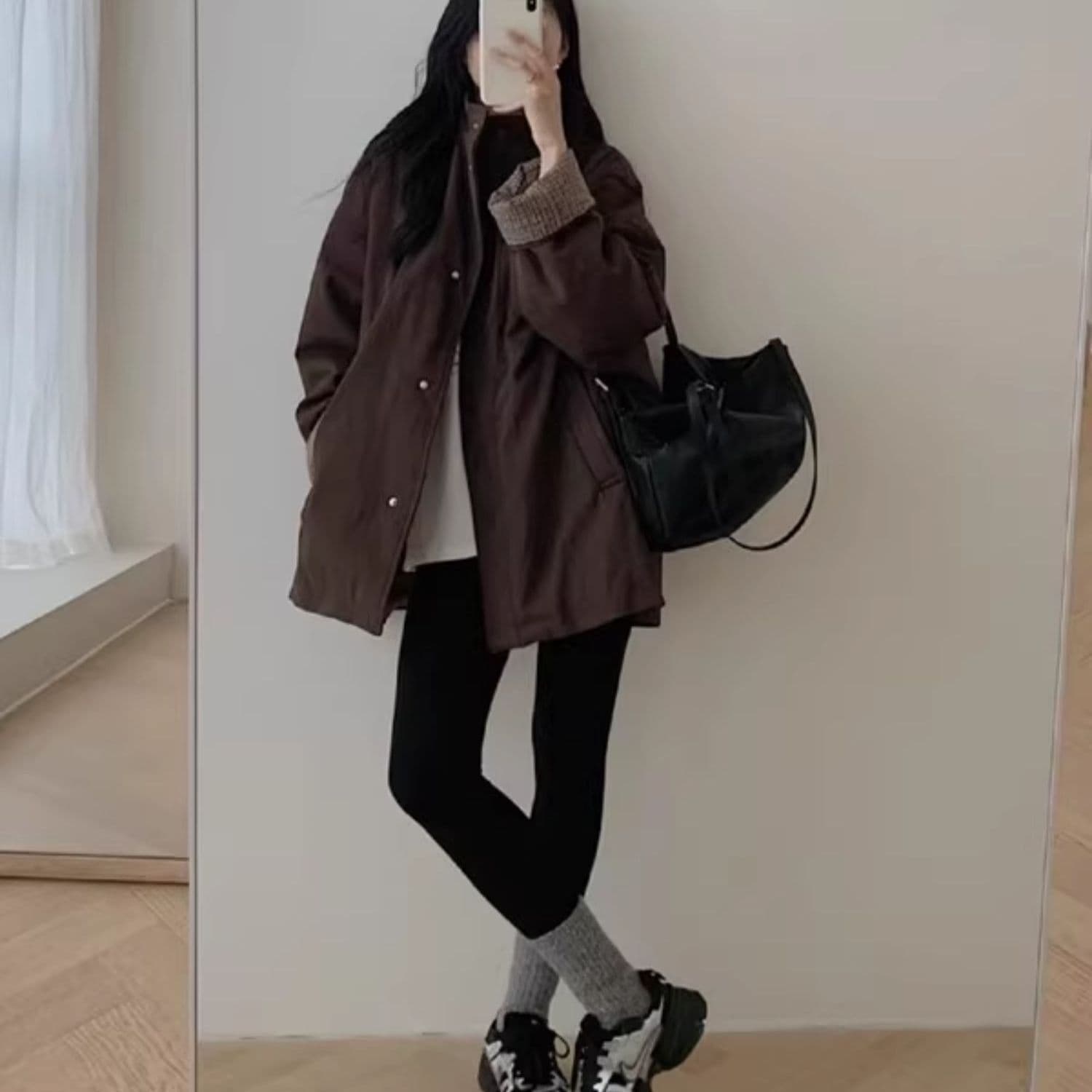 한 부서 얇고 가벼운 플러스 면 면 의류 2026 가을 겨울철 폭발 스탠드 칼라 캐주얼 루즈핏 두꺼운 보온 바람막이 이미지 2