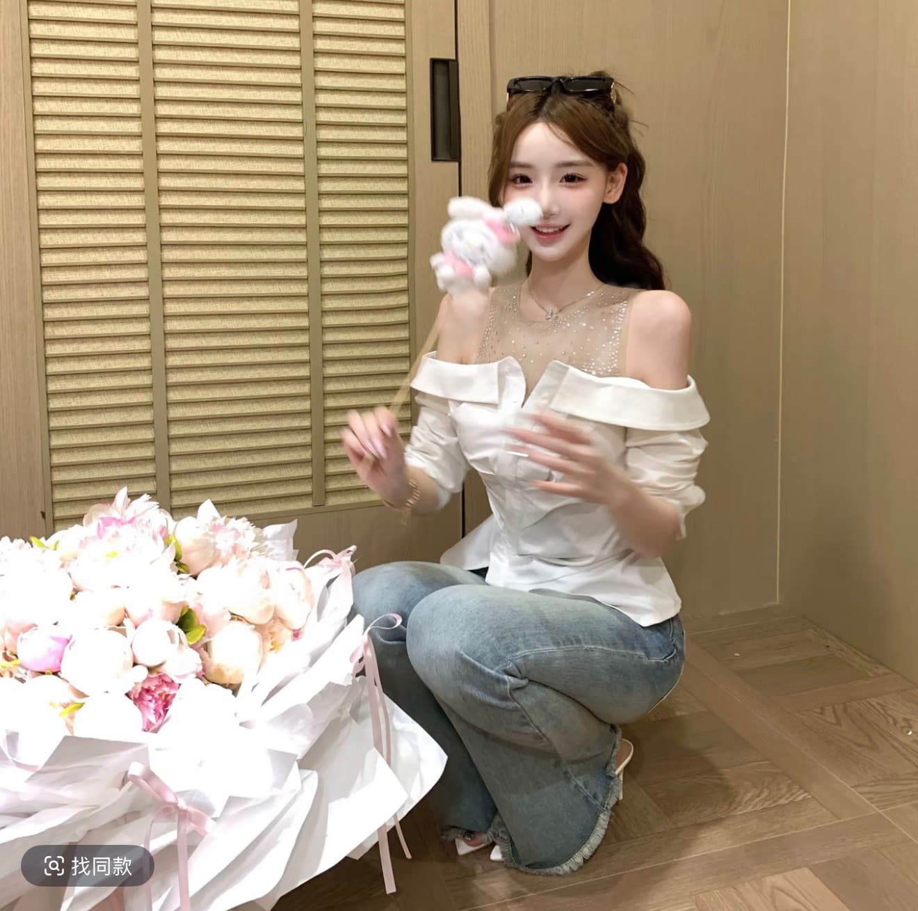 xuan 법사 법사 ~을 통해 꿈 달빛 지퍼 디자인 페이크 레이어드 무거운 작업 핫픽스 셔츠 맨위 fh26a1c087 이미지 5