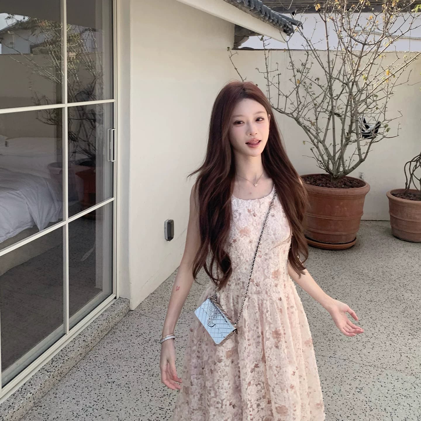 꽃 집 소녀 3 차원 꽃 봄 여름 드레스 이미지 5