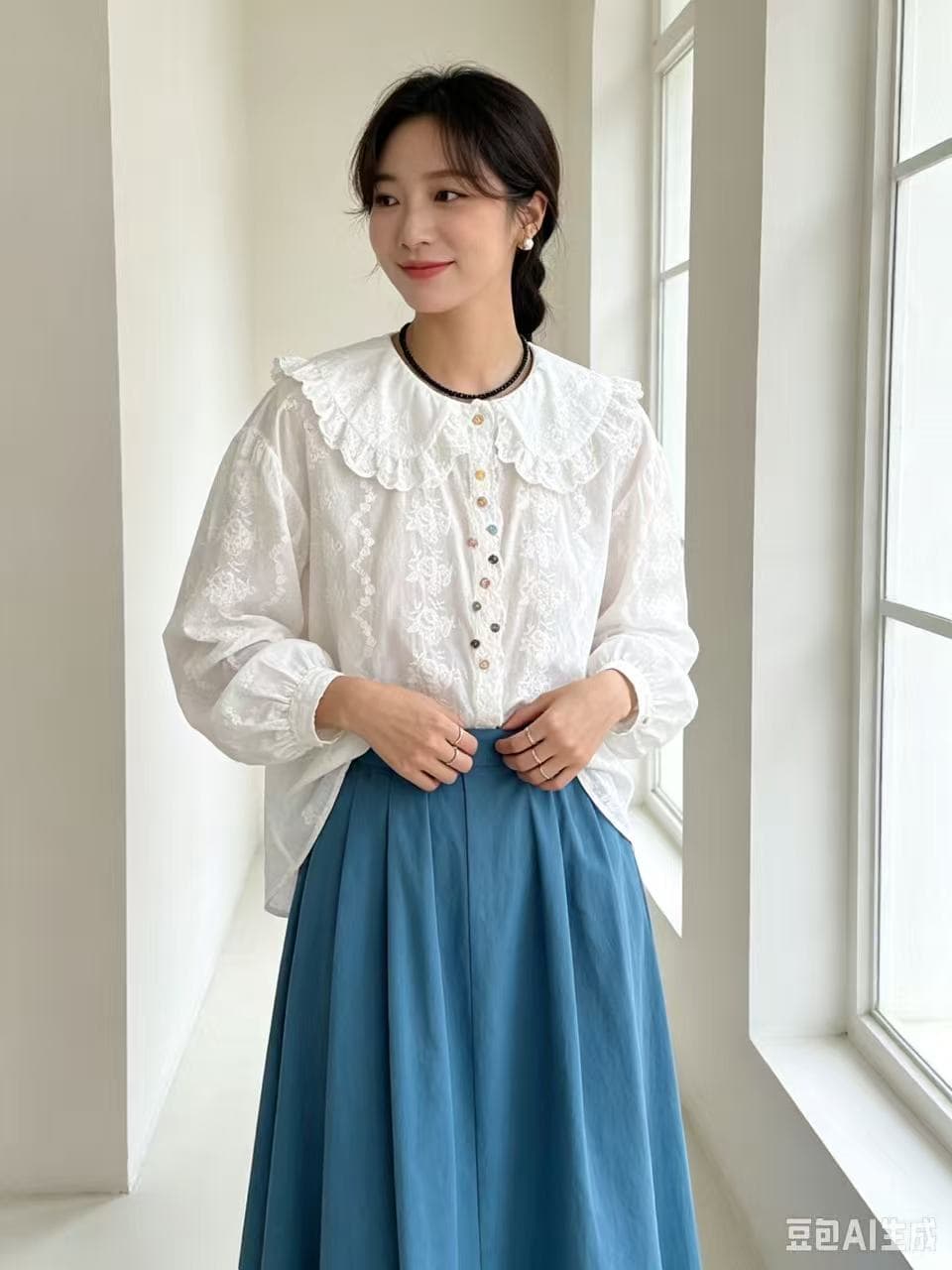 2026 새로운 자수 셔츠 상세 이미지 5