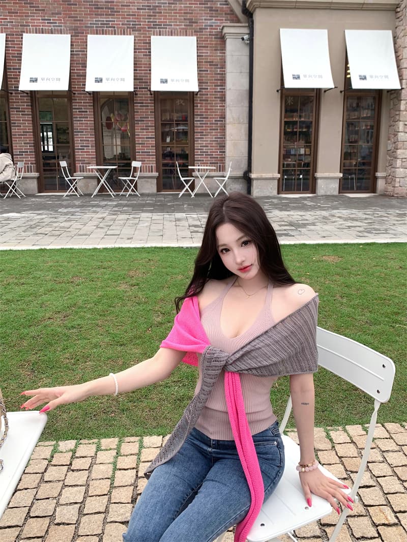 실사 아름다움 어깨 함락 양모 혼방 행침 목 조끼 모방 아마 숄 상세 이미지 25