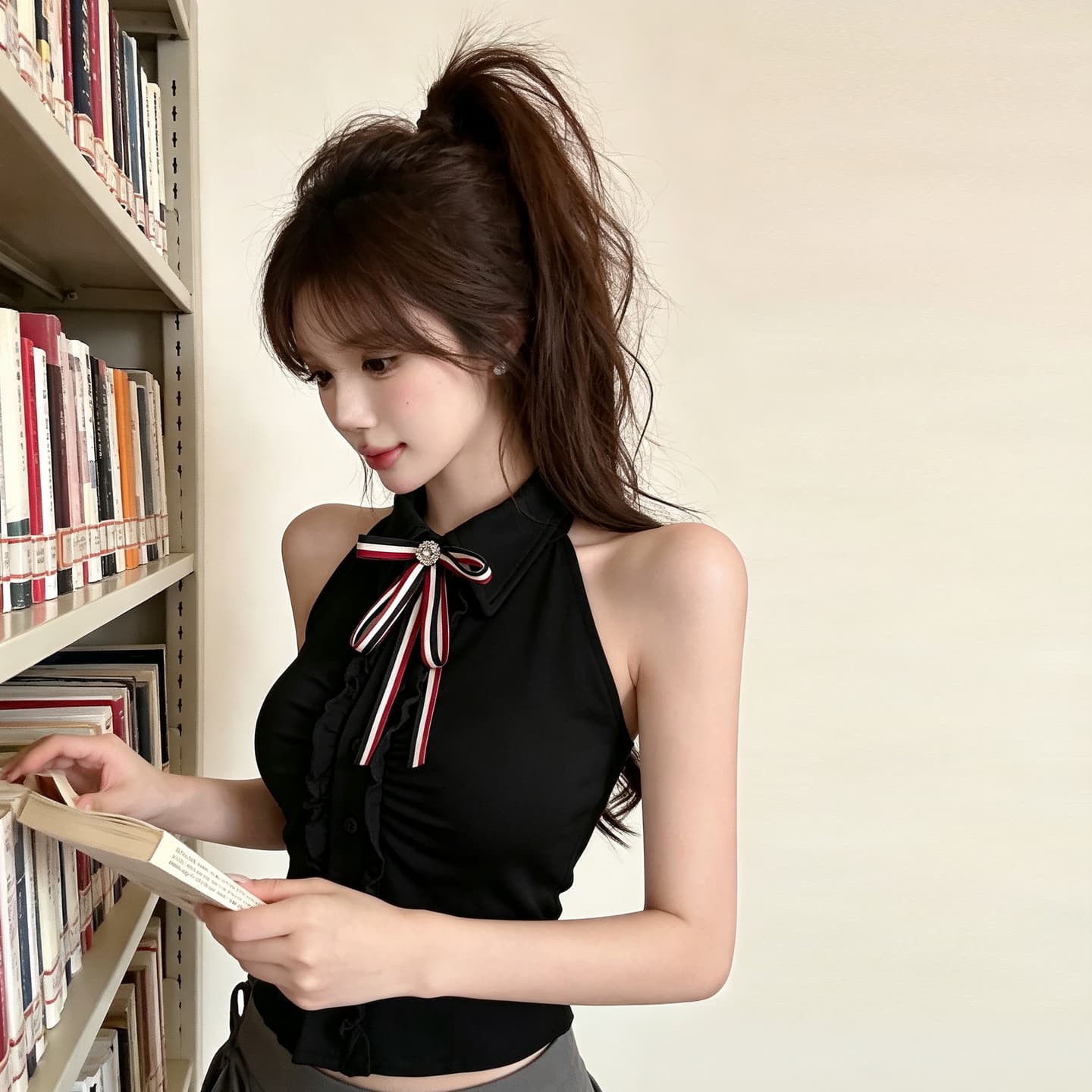 정가 순수한 욕망 핫걸 polo 넥타이 가슴 패드 조끼 jk 학원 스타일 나비 매듭 주름 행침 목 백리스 맨위 상세 이미지 34