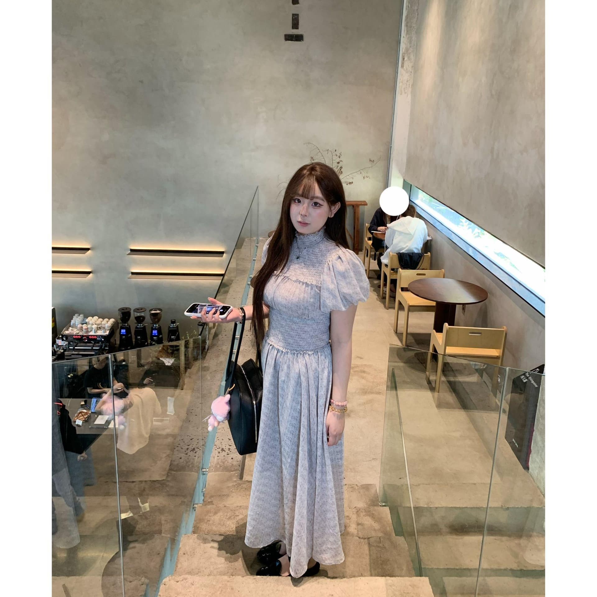 빅 사이즈 여성 의류 낭만주의 주름 허리 수축 드레스 작은 대중 디자인 명중 가져 가라. 치마 이미지 2