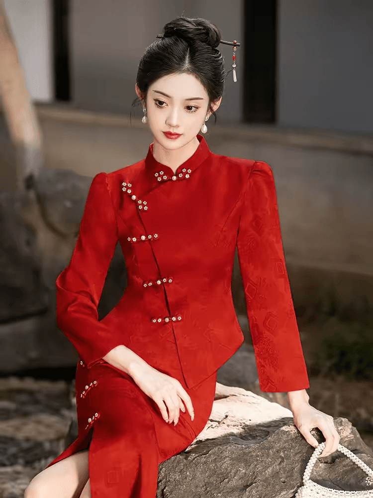 2026 새로운 새로운 중식 토스트 서비스 참여 와우 서비스 고급 센스 신부 결혼 뒷문 고마워. 잔치 예복