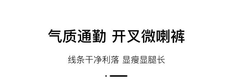 카운터 품질 2026 여름 새로운 패션 인기 외국 가스 슬림해 보이는 발 구두 트임 9 포인트 캐주얼 플레어 바지 상세 이미지 2