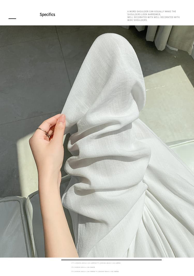 실사 느긋한 바람 얼음 실크 면 린넨 와이드 레깅스 바지 2026 여름 새로운 디자인 도루 센스 뒤집다 허리 루즈핏 스트레이트 팬츠 상세 이미지 28