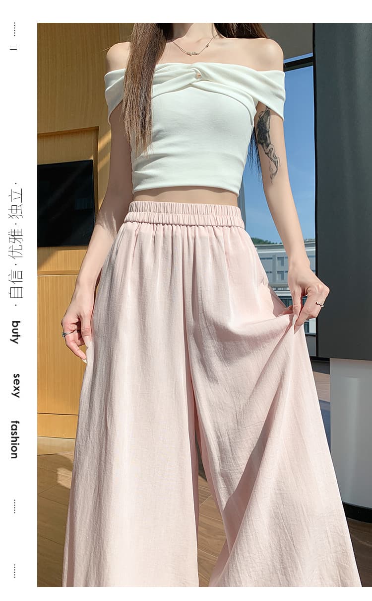 실사 레이스 프릴 면 린넨 와이드 레깅스 바지 2026 여름 새로운 하이웨이스트 표지 고기 슬림해 보이는 다용도 캐주얼 바지 상세 이미지 73