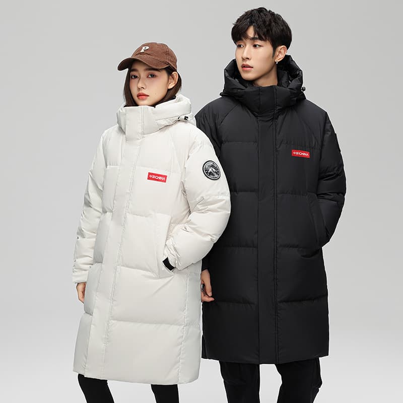 새로운 트렌드 오리털 야외 산계 다운 재킷 생방송 남녀 커플 국경 간 야외 후드 보온 자켓 이미지 2