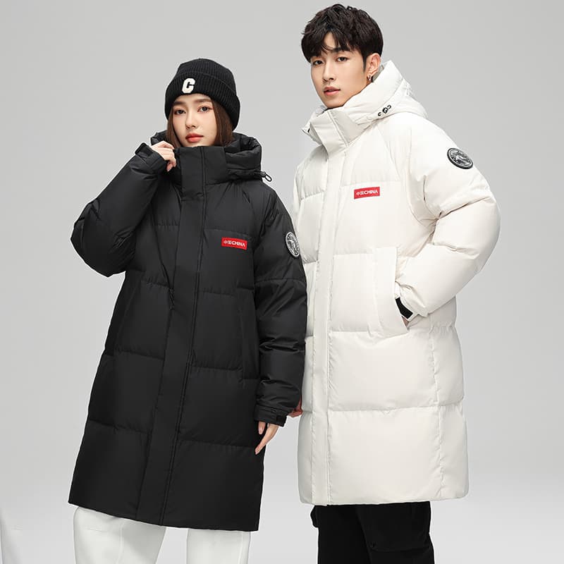새로운 트렌드 오리털 야외 산계 다운 재킷 생방송 남녀 커플 국경 간 야외 후드 보온 자켓 이미지 3