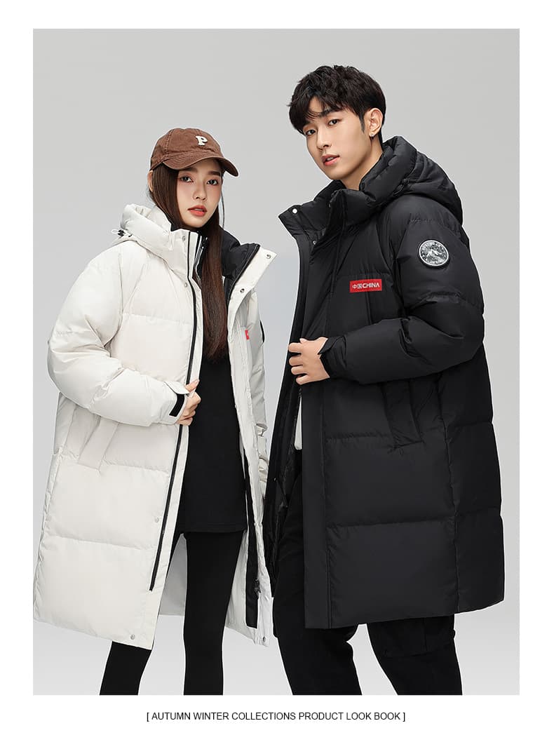 새로운 트렌드 오리털 야외 산계 다운 재킷 생방송 남녀 커플 국경 간 야외 후드 보온 자켓 상세 이미지 13