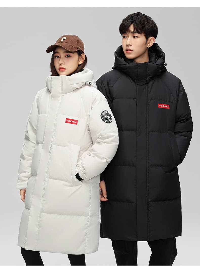 새로운 트렌드 오리털 야외 산계 다운 재킷 생방송 남녀 커플 국경 간 야외 후드 보온 자켓 상세 이미지 15