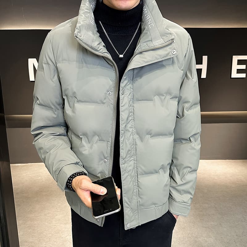 국경 간 야외 스포츠 워크웨어 남성 생방송 폭발 높은 품질 다운 재킷 남자 쇼트 스타일 스탠드 칼라 보온 재킷 이미지 4