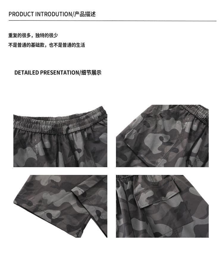 캐주얼 운동 카모플라주 남성 조수 브랜드 봄 가을 겨울 새로운 루즈핏 스트레이트 긴 바지 낙하산 병 바지 기타 주머니 워크웨어 팬츠 상세 이미지 2