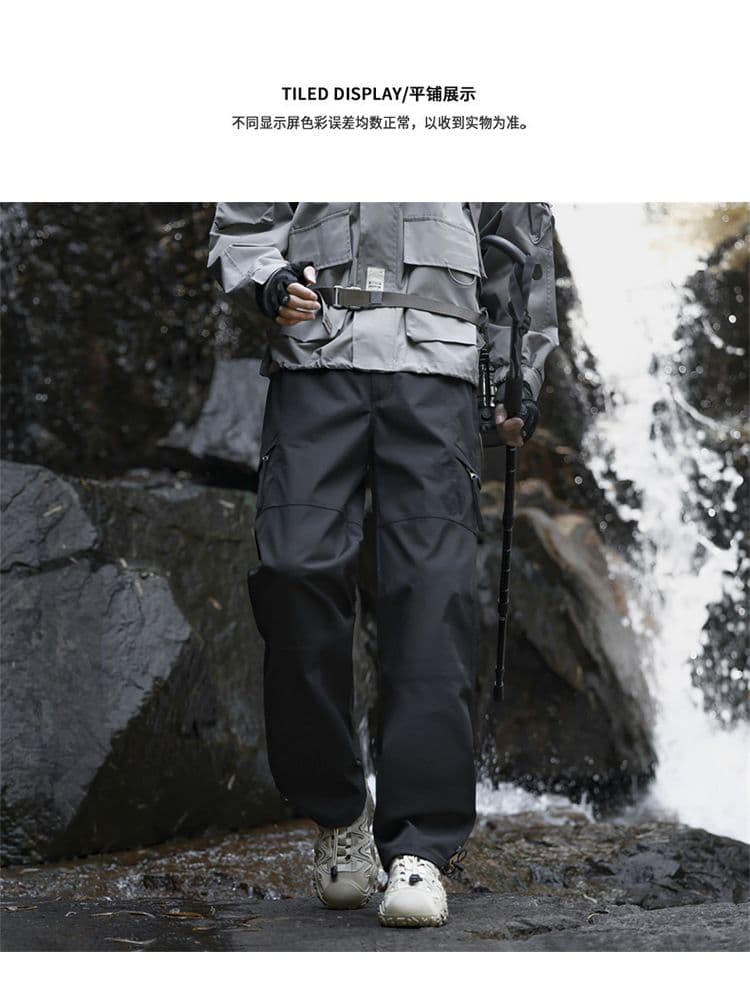 국경 간 폭발 야외 세 국방 부드러운 껍질 아웃도어 팬츠 남성 새로운 가을 겨울 워크웨어 기능 바지 트렌드 루즈핏 긴 바지 상세 이미지 5